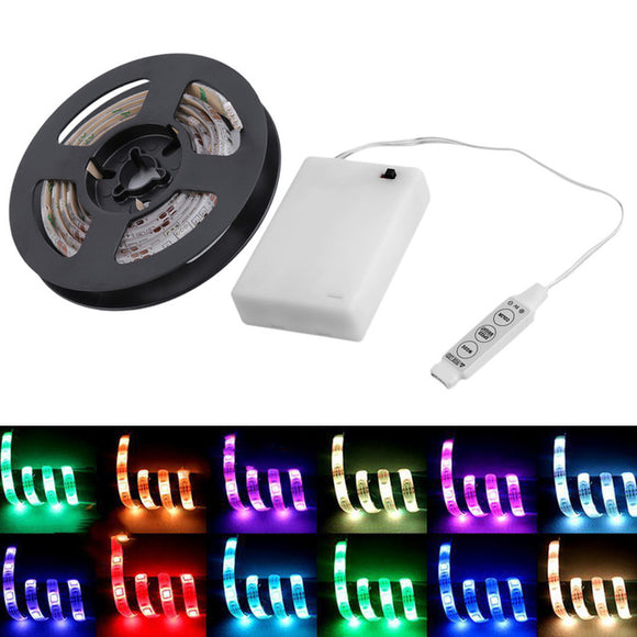 RGB LED Strip Lights with Battery Box Waterproof Craft Hobby Light 50-200CM