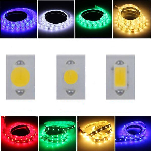 1M 5050 SMD 60LED Flexible LED Strip Light RGB/Red/Blue Non-Waterproof 12V