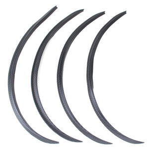 4PCS 28.7 Carbon Fiber Car Wheel Eyebrow Arch Trims Lips Protector Strips"