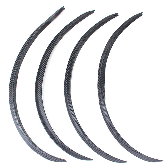 4PCS 28.7 Carbon Fiber Car Wheel Eyebrow Arch Trims Lips Protector Strips