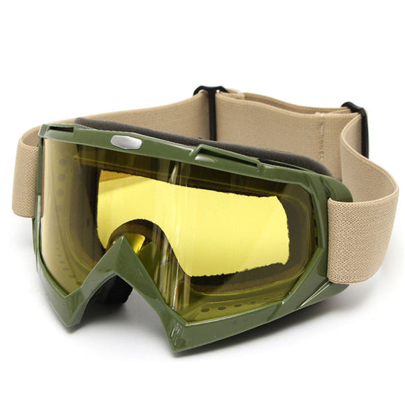 Anti Fog Windproof Ski Snowboard Goggles Sport Motorcycle Glasses Yellow Lens
