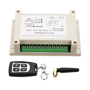 433MHz 4CH Channel Remote Control Switch Module Learning Code DC12-48V 180-700W 30A Four Way Relay