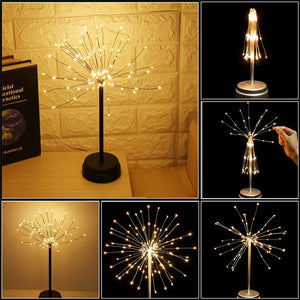 Battery Supply 90LED Firework Starburst Fairy String Light Table Lamp + Remote Control for Home Decoration