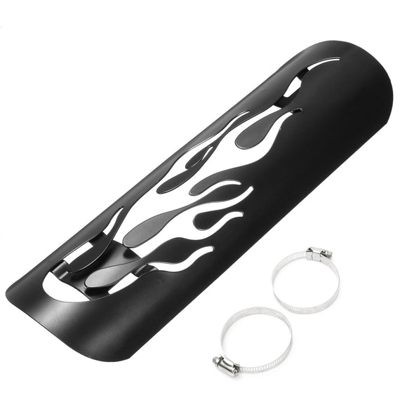 9inch Exhaust Muffler Pipe Heat Shield Flame Cut-Out Cover Heel
