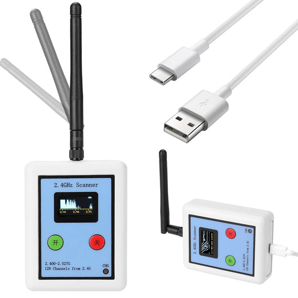 nRF24L01 2.4G Simple Scanner Spectrum Analyzer + Module OLED Screen A/B Type Power Model Aircrafts Signal WIFI Signal Detection