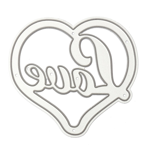 Love Letter Heart Pattern Scrapbooking DIY Album Card Paper Craft Maker Metal Cutting Die