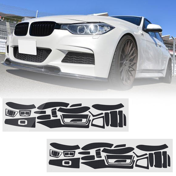Carbon Fiber Pattern Car Interior Dashboard Sticker Wrap Decoration for BMW 3-Series F30 F31 F35 2011-2017 M3 2017