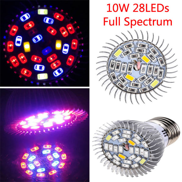 10W Full Spectrum SMD5730 LED Grow Bulb Greenhouse Hydroponics Plant Seedling Lamp