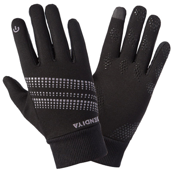 BIKIGHT Outdoor Sports Climbing Cycling Gloves Men And Women Fleece Windproof Gloves Touch