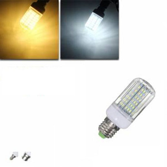 E27 E14 B22 11W 138 SMD 4014 LED Warm White White Cover Corn Bulb AC 220V