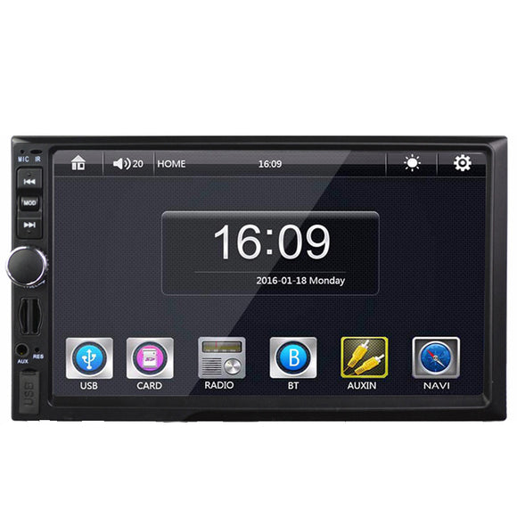 7 Inch Touch Screen bluetooth Dual Spindle Universal Car MP5 Player With or Without GPS