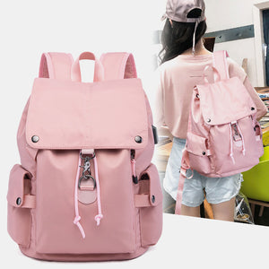 Men Women Nylon Waterproof Fashion Casual Anti-Theft Backpack