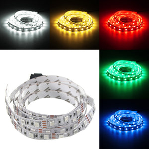 2M DC12V 28.8W 120 SMD 5050 Non-waterproof Red/Blue/Green/White/Warm White/RGB Flexible LED Strip