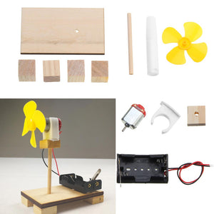 Electric Small Fan Kit Educational Toys Small Invention Experimental Model Materials Electronic Production Kit
