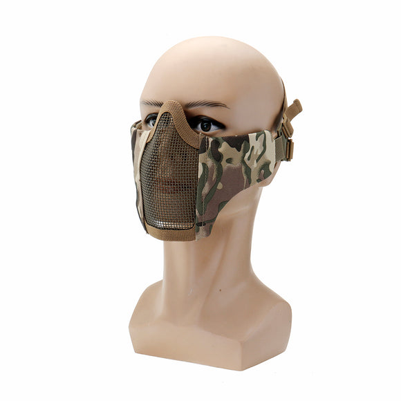 Adjustabl Airsoft Mesh Mask Tactical Face Protection Mask Paintball CS Game Gift