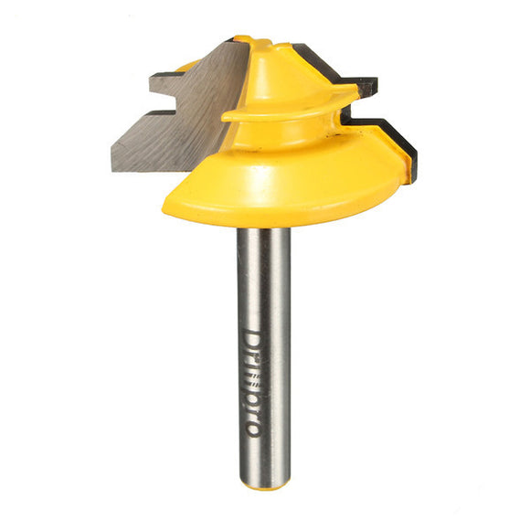 Drillpro RB26 1/4 Inch Shank 45 Small Lock Miter Router Bit Tenon Cutter for Woodworking