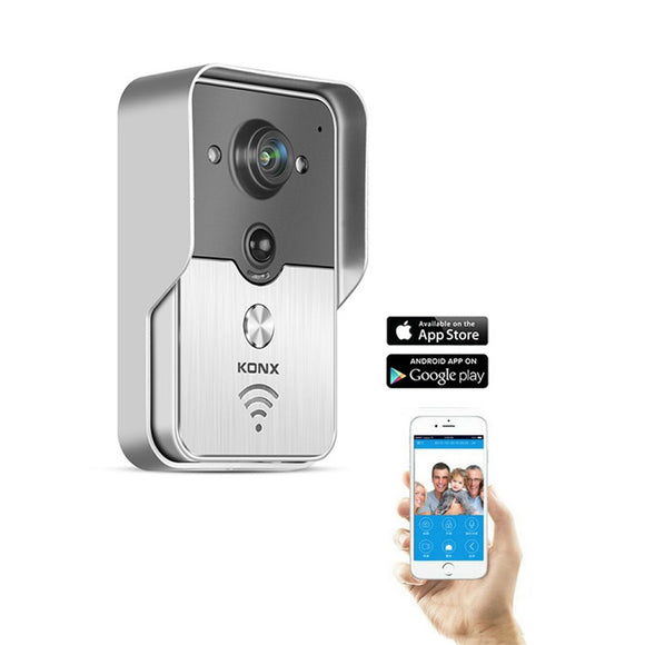 Wireless Video Door Phone Intercom Doorbell Peehole Camera Remote Unlock IR Alarm Android IOS