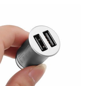 Rock Dual USB 4.8A 5V Metal Car Charger for Mobile Phone Tablet Personal Computer