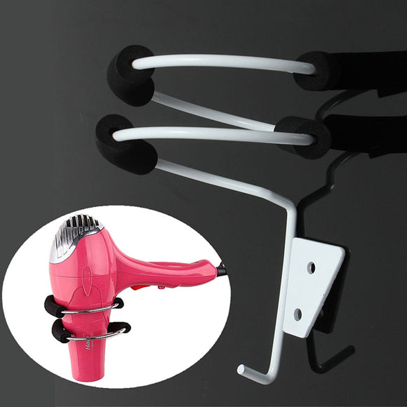 Metal Spiral Blow Hair Dryer Stand Flat Hair Holder Wall Mount Hang Holder Organizer