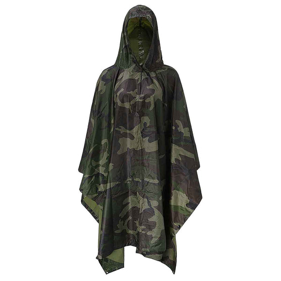 Multicolor Waterproof Rain Coat Outdooors Laceration Resistant Nylon Cloak