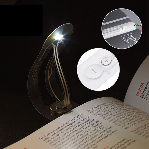 Creative Flexible Folding LED Clip On Reading Book Light  Battery Powered Bookmark Desk Lamp