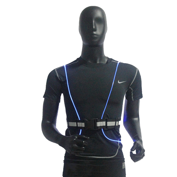 LED Fiber Reflective Vest Night Cycling Running Outdoor Safety Sports Clothes