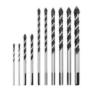 10pcs 1/8-1/2 Inch Diameter Marble Twist Drill Bit Set Ceramic Glass Tile Twist Drill