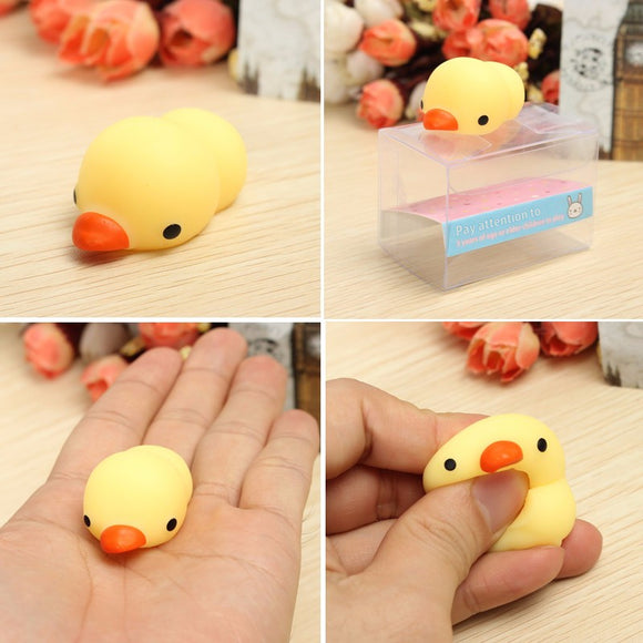 Yellow Duckling Duck Squishy Squeeze Cute Healing Toy Kawaii Collection Stress Reliever Gift