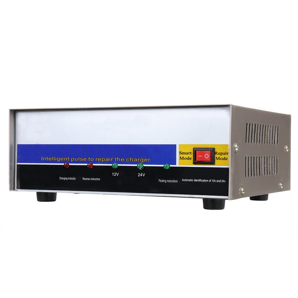 12V24V Car Battery Charger Intelligent Pulse Repair Charger Voltage Automatic Identification 6AH-200AH