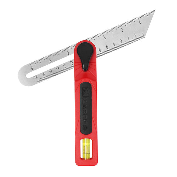 Drillpro Protractor Angle Ruler T Shape Ruler Adjustable Ruler with Level