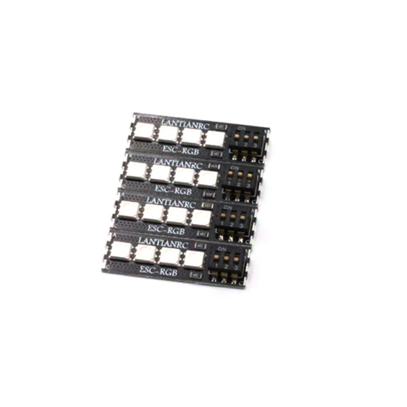 4 PCS RGB 5050 LED Board 4 Bits 3-6S 80A for ESC RC Drone FPV Racing Multi Rotor