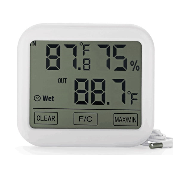 OW-E36 New Large-screen Touch Screen Temperature and Humidity Meter Indoor Electronic Thermometer Hygrometer Clock MAX/MIN Memory