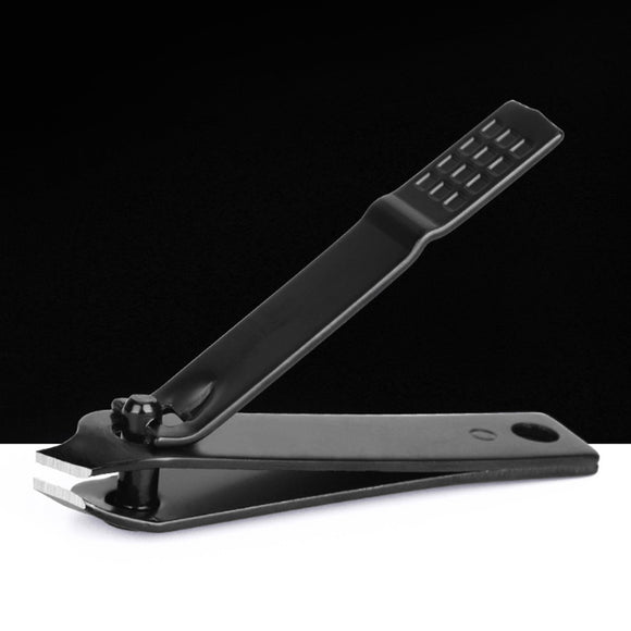 Bevel Black Stainless Steel Nail Clipper Anti-slip Handle Toenail Clipper Manicure Tool
