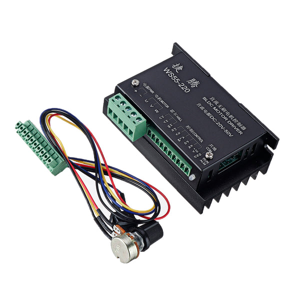 Machifit WS55-220 Brushless Spindle Motor Driver DC Motor Controller with Potentiometer Speed Regulation