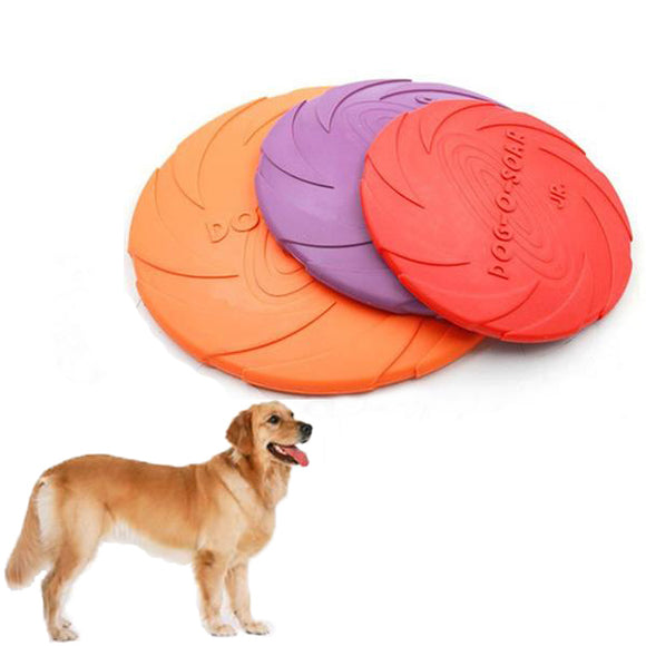 Yani-HP-PT5 Pet Dog Toys Natural Rubber Frisbee Pets Toy Soft Training Plate Floating Disc