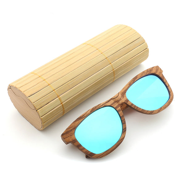 Zebra Wood UV400 Outdoor Polarized Sunglasses Handmade Retro Cycling Sunglasses For Men Women