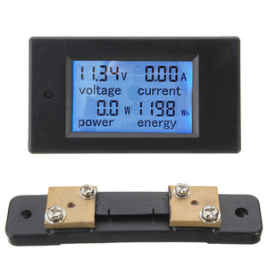 Excellway 100A DC Digital Multifunction Power Meter Energy Monitor Module Volt Meterr Ammeter With 50A Shunt