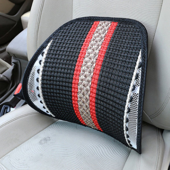 Bamboo Summer Car Back Cushion Seat Chair Ventilate Cushion Pad