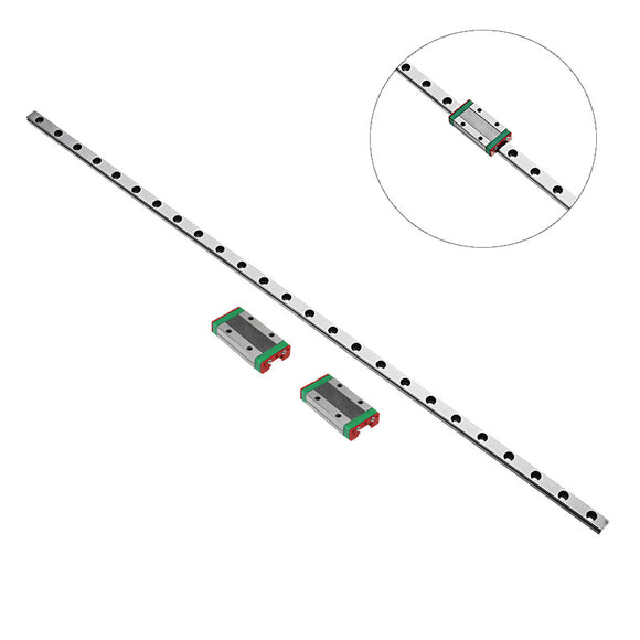 Machifit 550mm MGN9 Linear Guide with 2pcs MGN9H Linear Rail Block CNC Tool