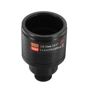 3MP M12 HD 2.8-12mm 1/2.5 IR 1:1.4 CCTV Camera Lens Manual Zoom for Security Camera"