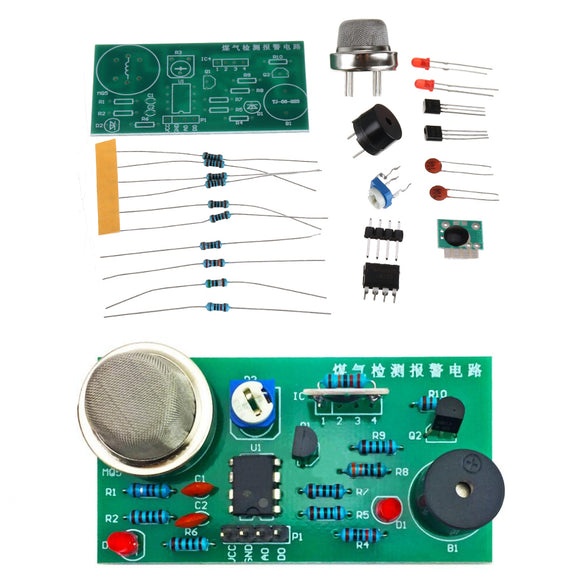 MQ5 Gas Detection and Alarm Circuit Board DIY Parts Support Sound and Light Alarm Sensor Kit