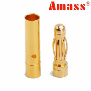 Amass 3.0mm Gold-plated Copper Banana Plug AM-1001B Male & Female