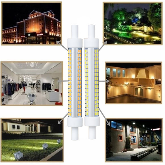 AC220-240V 10W Dimmable R7S SMD2835 102LED Floodlight Corn Bulb for Indoor Outdoor Home Decoration