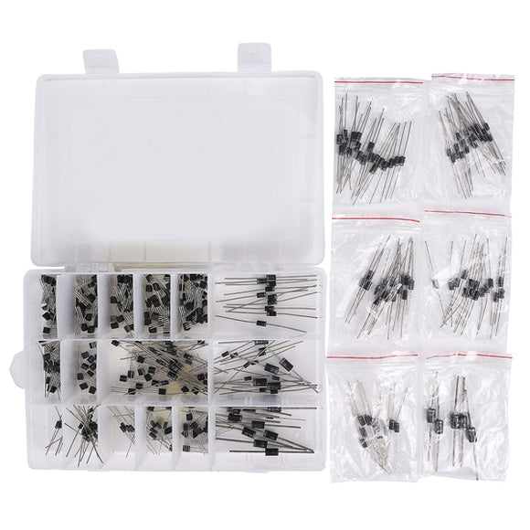 400Pcs 24value Transistors and Diodes Bridge Rectifiers Assortment Box Kit