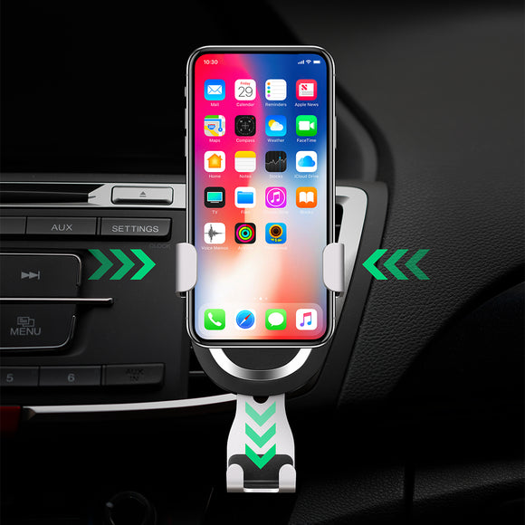 2 in 1 Gravity Auto Lock Car Air Vent 7.5W Fast Wireless Charger For Qi Enabled Cellphone Devices
