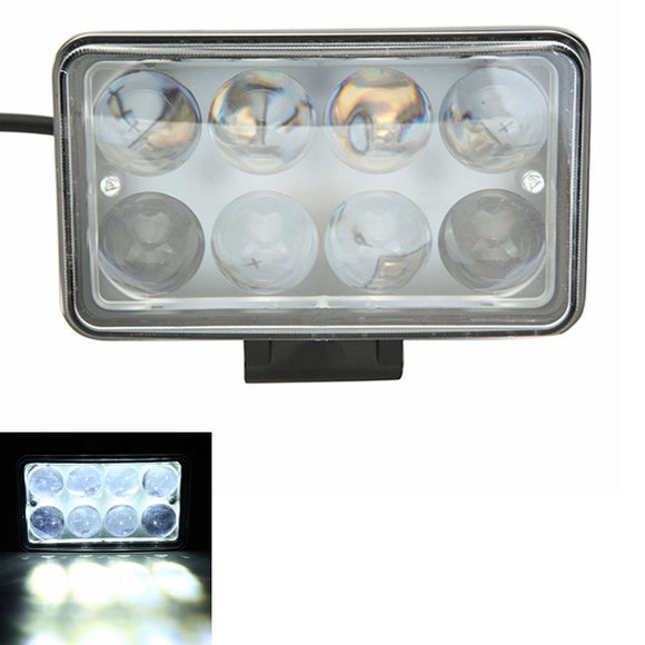 12V 24W 6500K Motorcycle Scooter Super Bright Large Lens Spot Lightt LED Headlights