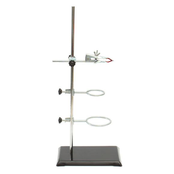 50cm Lab Retort Stand Holder Laboratory Flask Condenser Glassware Support Ring & Clamp Set