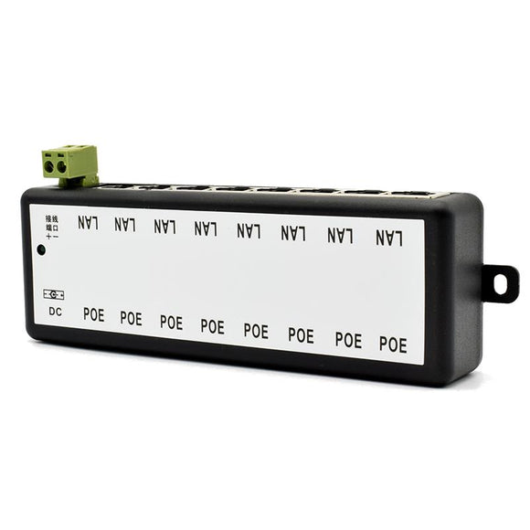 8 Channel CCTV  POE Synthesizer Combiner POE Power Supply Module for Surveillance IP Cameras