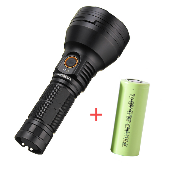 Astrolux FT03 XHP50.2 4300lm 735m NarsilM v1.3 USB-C Rechargeable Flashlight + 1pcs HLY 26650 5000mAh 3.7V 20A 3C Power Battery