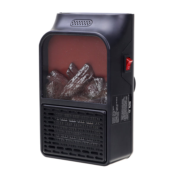900W 220V Electric Heater Fan Fireplace Flame Timer Space Heater For Home Office